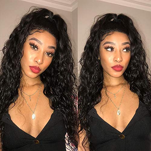 9A 5X5 Closure Wig Water Wave Lace Front Wig Human Hair Pre Plucked With Baby Hair 100% Real Human Hair For Women 5 By 5 Wigs Free Part Brazilian Virgin Hair Cheap Wig Natural Color 18 Inch