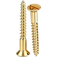Brass Wood Screws M3 M4 Slotted Flat Head