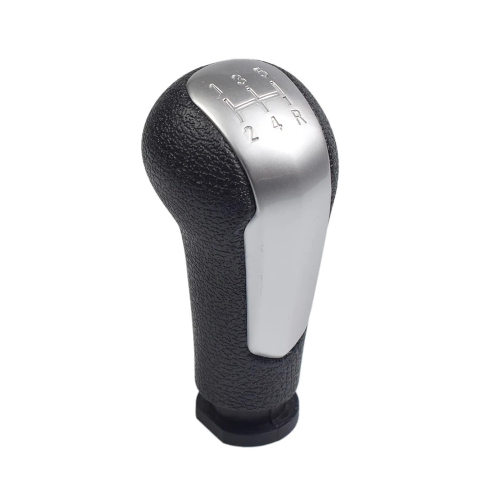 Sauanmnktp Matt Silver Gearshift Knob For Chevrolet For Spark 2011-2016 Car 5 Speed Manual Gear Shift Knob Leather Gaiter Boot Cover(Matt Silver)