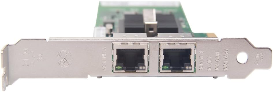 Black Friday - 70% OFF 1.25G Gigabit Ethernet Converged Network Adapter (NIC) for Intel 82576 Chip, Dual RJ45 Copper Ports, PCI Express 2.0 X4, Compare to Intel E1G42ET