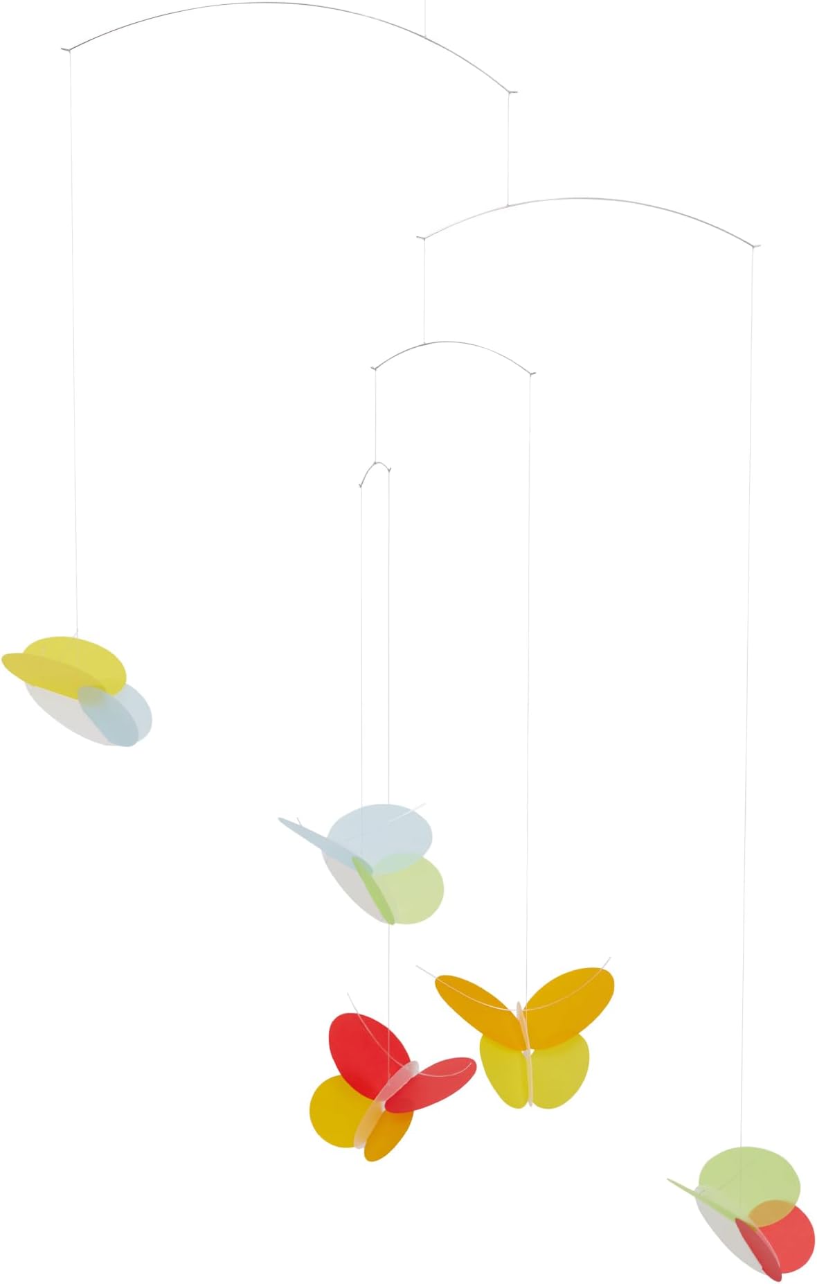 Flensted Mobiles Butterflies Mobile, Steel, Multi-Colour, 68 x 45 cm