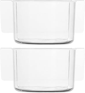 Mipcase Humming Bird Feeder Parrot Cage Water Bowl Bird Water Hanging Cups- 2PCS Bird Food Bowls, Bird Cage Water Dispenser, Parrot Cage Supplies No Bird Feeder (Transparent) Cockatiel Feeders Pet