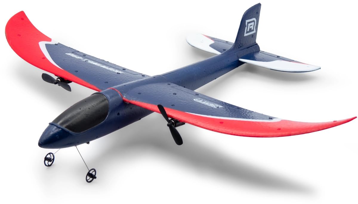 RC Flugzeug für Anfänger - RMT Redwings 498 RTF mit 2Akkus, bis 50 Min Flugzeit, Robustes EPP Material, einfaches Steuern, ferngesteuertes Flugzeug ab 8 Jahre