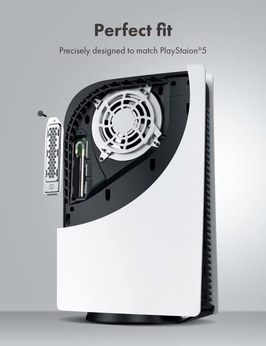 GRAUGEAR PS5 SSD Heatsink Cover + PS5 Dust Cover Set, Cooling and Dust-Proof Solution for PS5 Console, Compatible with Digital & Disc Edition