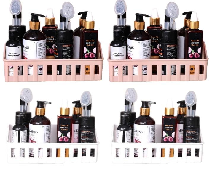 SRUNISH Plastic Multipurpose Wall Shelf,Bathroom Storage Rack,Strong Shower Rack,Bathroom Accessories Organizer (B0C8SWGQ74) Amazon Price History, Amazon Price Tracker
