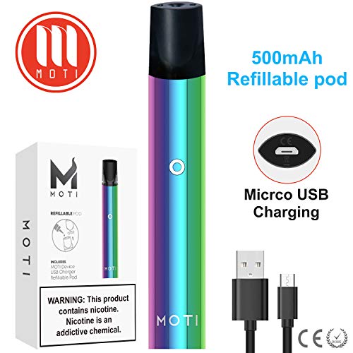 Cigarrillo Electronicos de Vapor, MOTI Cigarro Electronico Vaporizador Starter Kit, E cig Batería recargable incorporada de 500mah con 1.8ml Atomizador, Sin E Líquido Sin nicotina (Aurora)