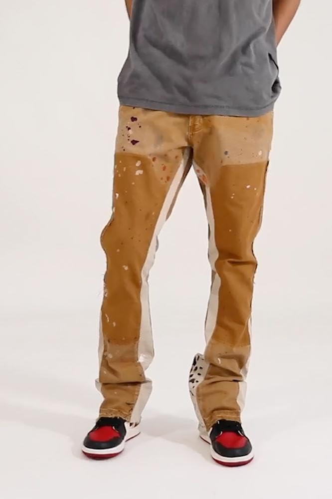 mnml Men's B243 Flare Denim, Brown, 28 Regular : Amazon.ca