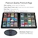 Rieton 12 Pocket 800+ Pockets Card Binder for Sleeved Cards, Large Ringless Side Loading Pockets Trading Card Album Folder for TCG