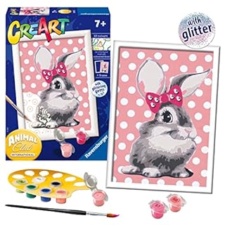 Ravensburger CreArt Cuddly Bunny Paint by Numbers Kits for Children & Adults Ages 7 Years Up - Kids Craft Set