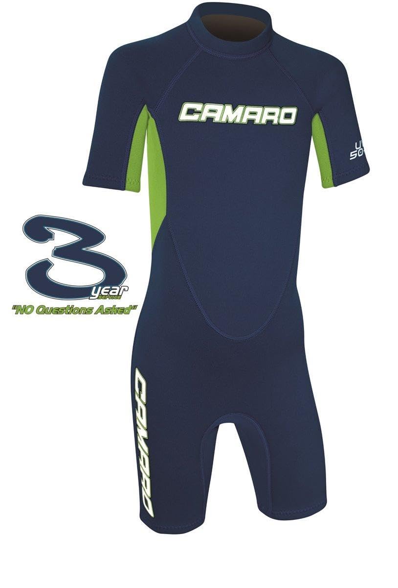 CAMARO Flex Kinder Shorty Toddler Reactor Spring Neopren Neoprenanzug Schwimmanzug Blue