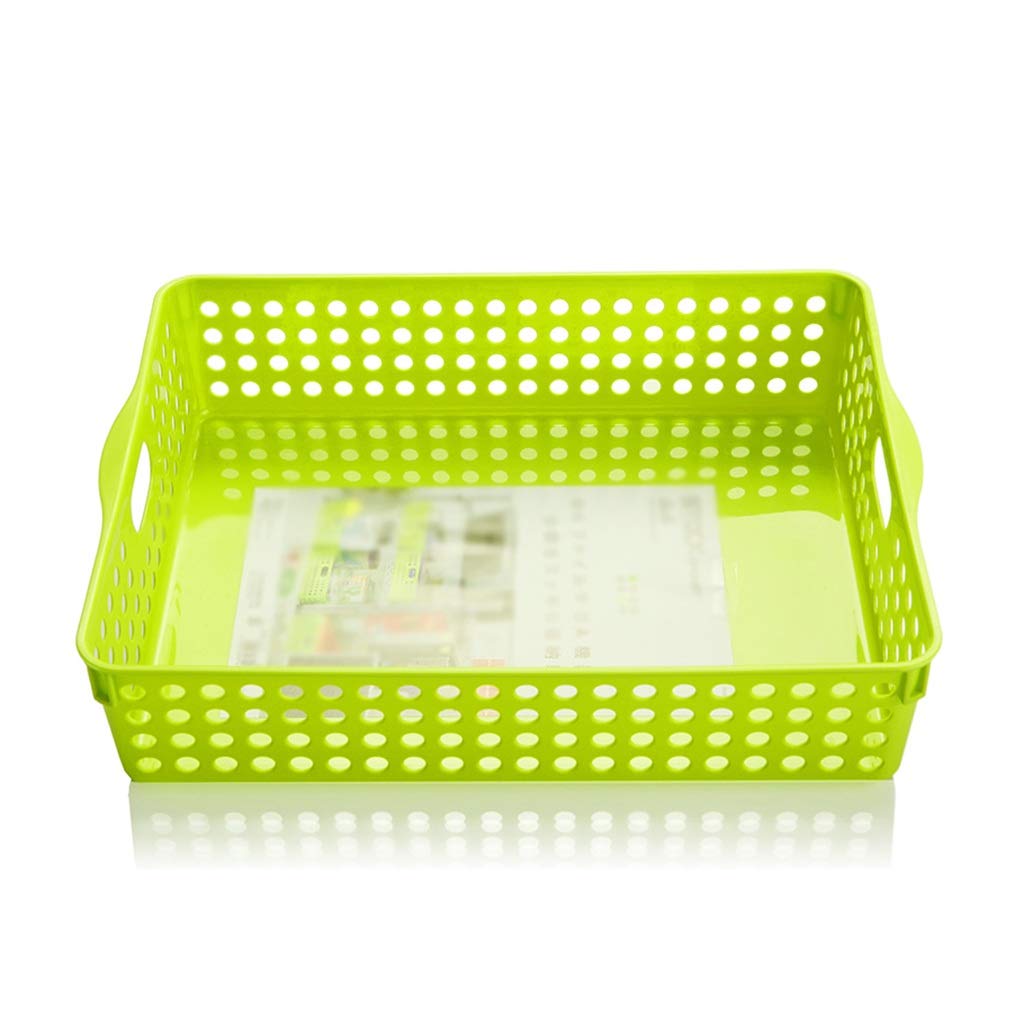 Caja de Almacenamiento de Escritorio Caja de Almacenamiento Hueca Multicolor Caja de Almacenamiento de plástico para Archivos de Oficina A4 multifunción para el hogar (B)