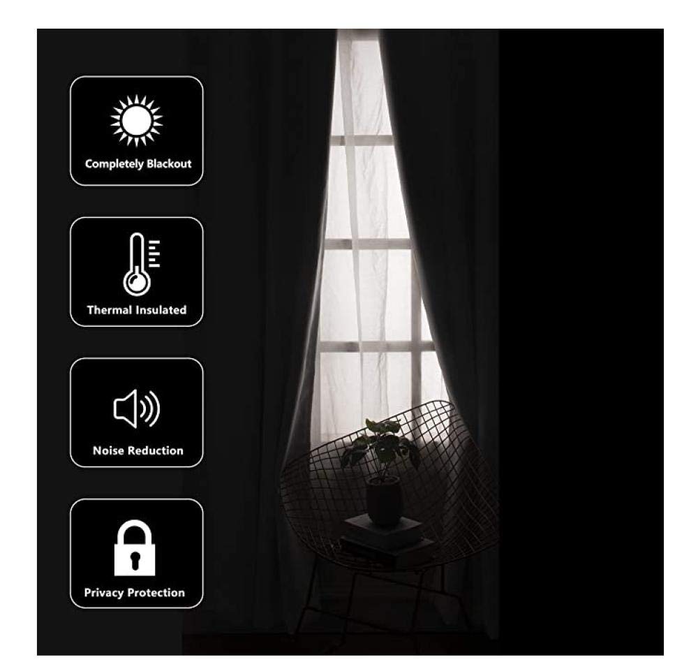 Blickdichte Gardinen Verdunkelungsvorhang mit Ösen Lila Orchidee auf schwarzen Kieselsteinen 100% Polyester Lichtundurchlässige Vorhang für Schlafzimmer Geräuschreduzierung 110x215cmx2 Stücke