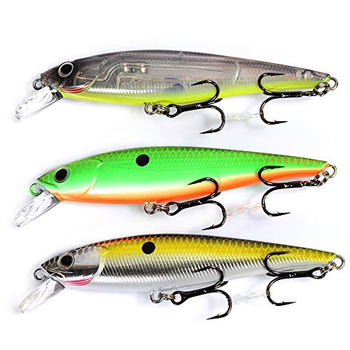 Yialia 9.5 cm 10g Iscas De Pesca Minnow Artificial Hard Swimbait Isca Flutuante De Água Doce De Água