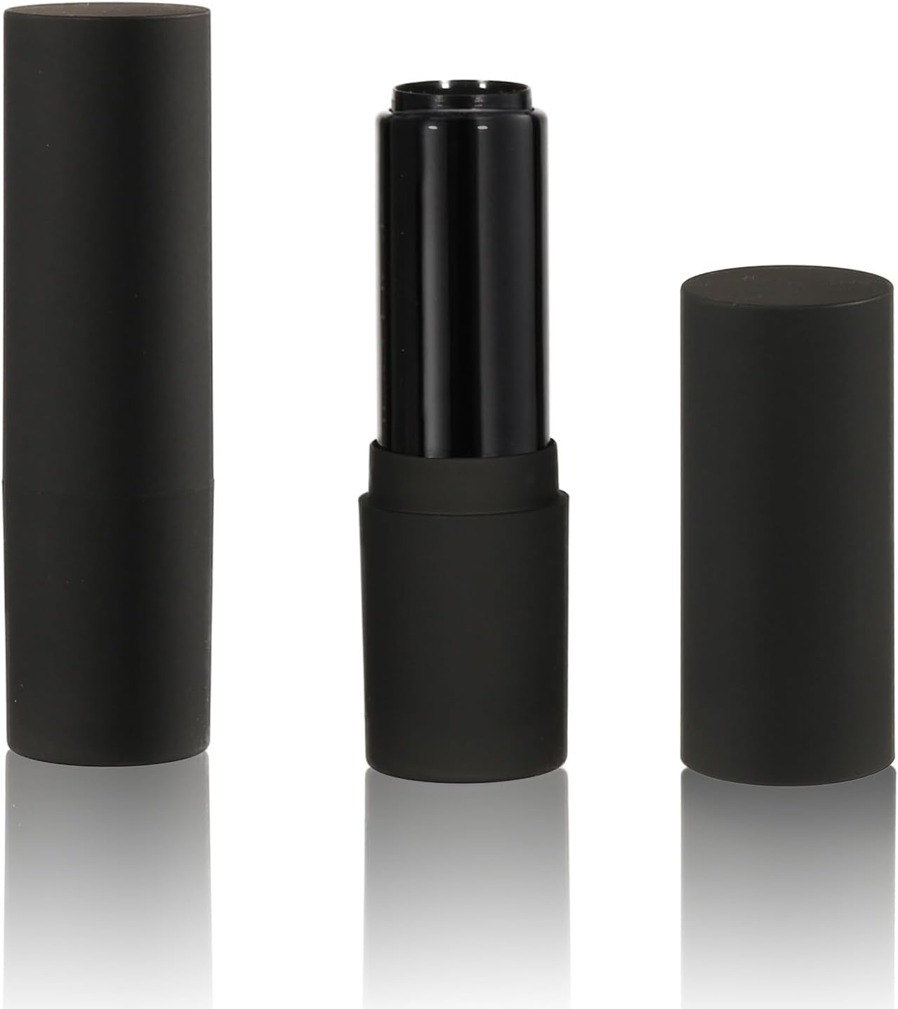 COSIDEA 30 stks Lege Ronde Matte Black 12.1mm lippenstift buizen Man lippenbalsem container DIY cosmetische verpakking buis