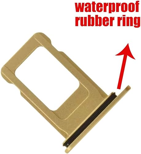 Miniatura 6 de Reemplazo de ranura para bandeja de tarjeta SIM para iPhone XR (negro) con anillo de goma impermeable y pasador de expulsión