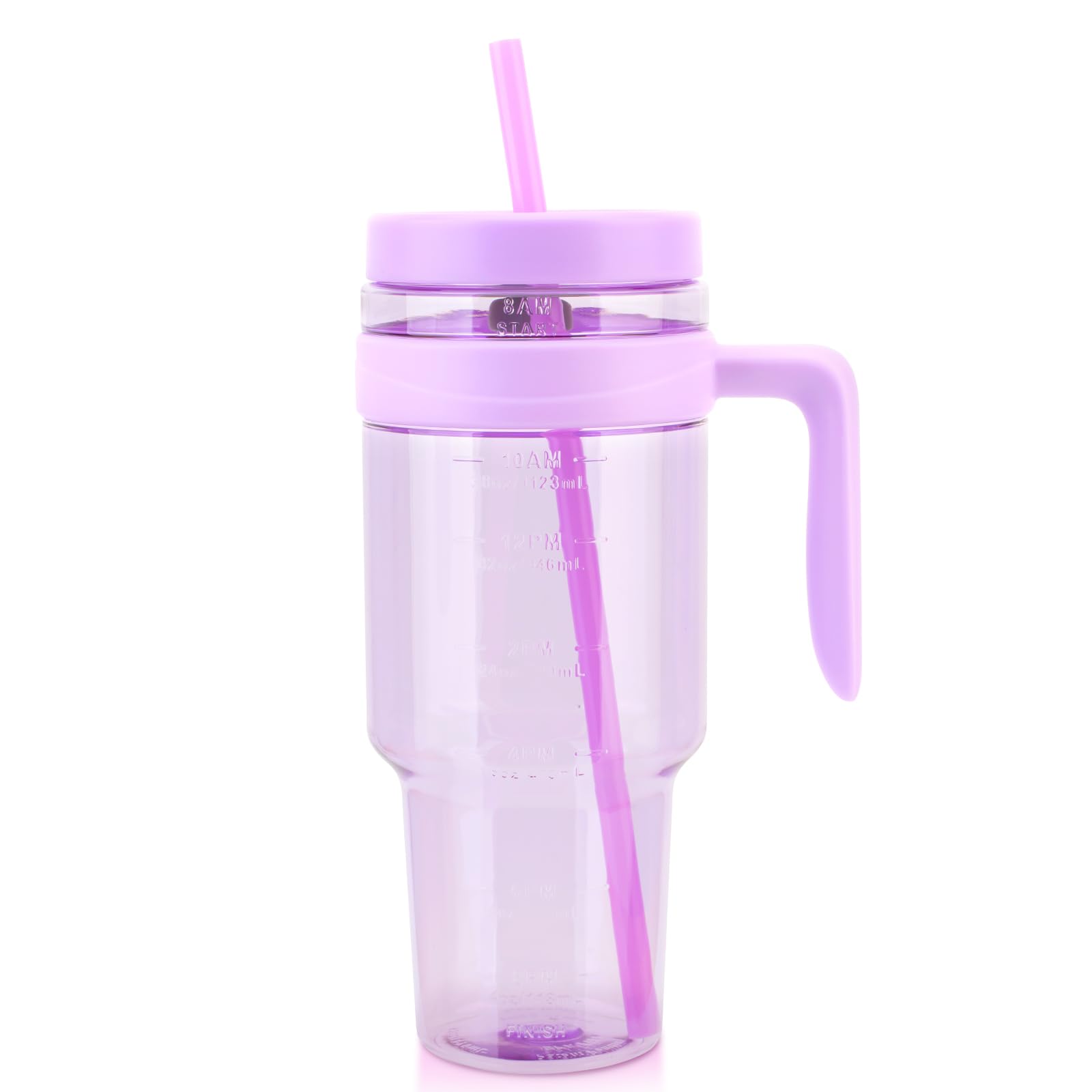 Cafezi 50 oz Clear Tumblers with Lid and Straw — image 1
