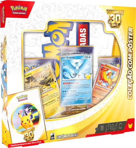 Pokémon TCG, Celebração de 30 anos – Box Pokémon Coleção com Pôster