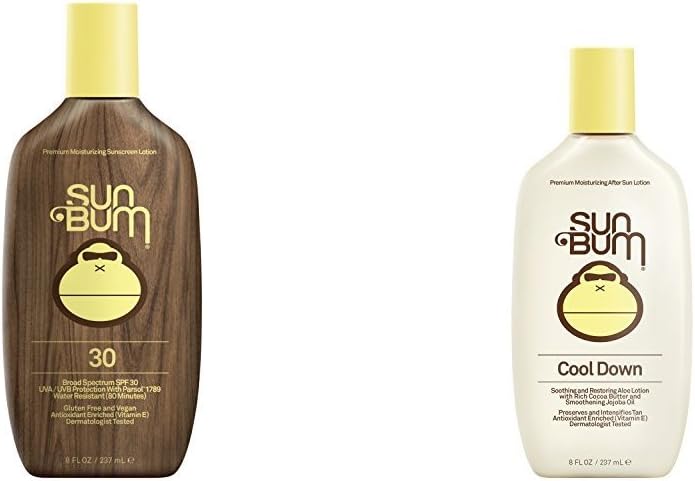 Sun Bum Original Sunscreen Lotion, SPF 30 and Cool Down Hydrating After Sun Lotion