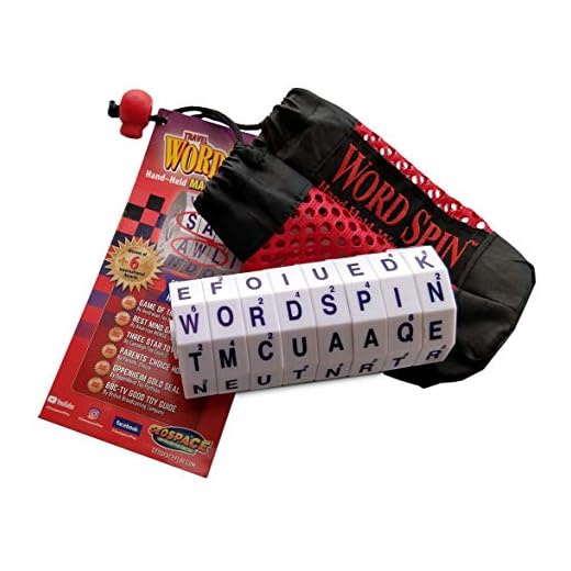 The Original Word Spin Handheld Magnetic Word Game Travel Edition with Storage Pouch