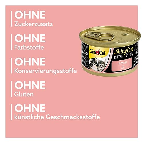 Gimcat ShinyCat Kittenfutter in Jelly Hühnchen – Nassfutter für Kätzchen