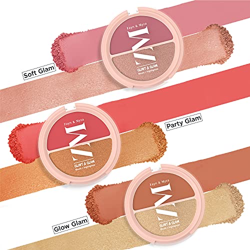 Zm Zayn & Myza Glint & Glam Blush + Highlighter Duo, Glow Glam, 8 G #TOP6