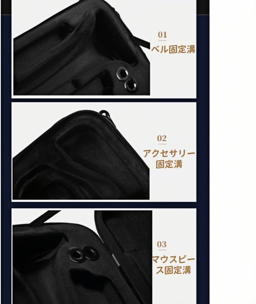 LKDA トランペットケース 楽器ケース トランペットリュック ステージ演奏用トランペットキャリングバッグ サイドポケット付き オッ