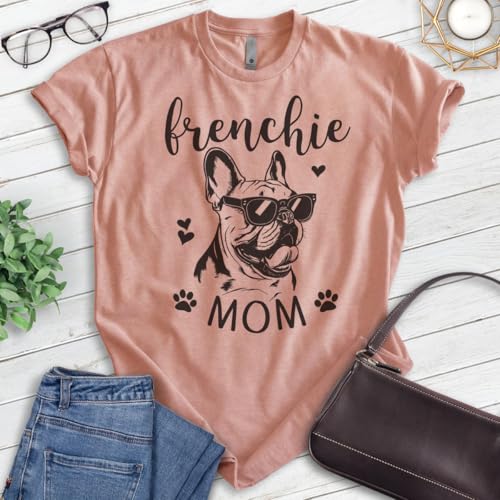 EVERTREE CLOTHING Frenchie Mom T-Shirt, Unisex Women's Shirt, French Bulldog Owner, Best Dog Mom Gift3