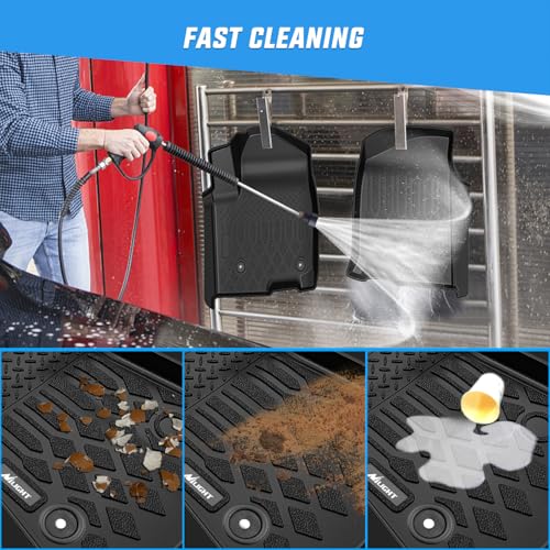 Image of Nilight Floor Mat for Chevy Silverado GMC Sierra 1500 Crew Cab 2019-2026 | Silverado GMC Sierra 2500HD 3500HD 2020 2021 2022 2023 2024 2025 2026 All Weather Custom Fit Heavy Duty Floor Liners