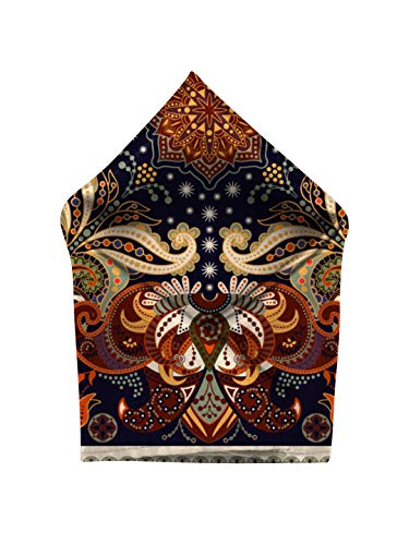 Image of BLACKSMITH Paisley and Floral Printed Italian Pocket Square for Men and Boys, for traditional Indian Wear like Bandhgala and Modi Jacket
