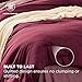 Bedsure King Size Comforter Set - 7 Pieces Burgundy King Bedding Set for All Seasons, Boho Contrasting Design Bed in a Bag with Comforter, Sheets, Pillowcases & Shams