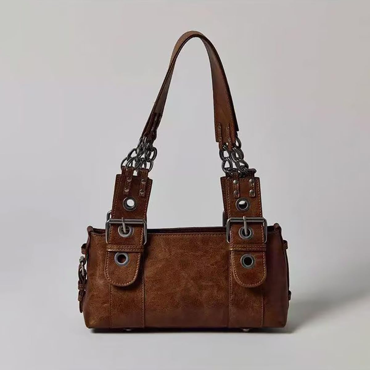 Y2K Spicy Girl Handbag Vintage Artificial Leather Bag, Designer Fashion Trend Commuter Women's Shoulder Bag - Image 7