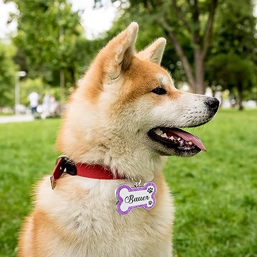 Edsg 113739 Dog Tags Personalized For Pets Dog Name Tags Personalized Dog Tag Engraved With Any Name & Text Custom Dog Id Tags Glitter Bone Id Tag thumb #6