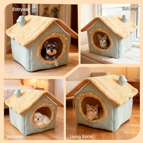 Maison pour chats d'intérieur PETCUTE lit lavable avec coussin - 6