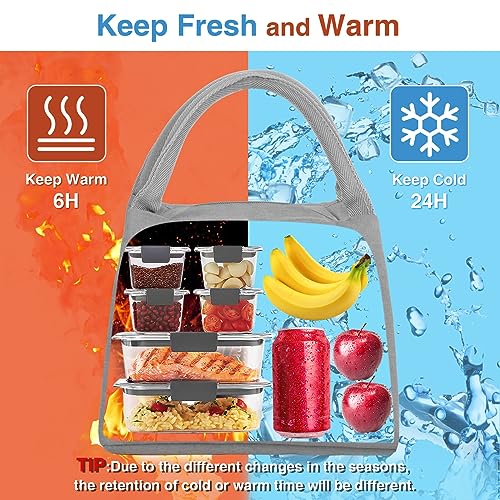Minicoco Insulated Cool Bag - Leak-Proof Thermal Lunch Bags for Women Men & Children - Organizer for Work School, Picnic - Image 2