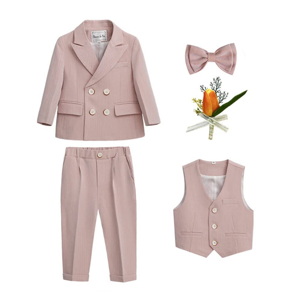 Trajes para Bebe Niño de Vestir Elegante,Conjunto de 4/5/6 Piezas de Traje Formal para Boda Fiesta Bautizo Comunión,Niño Traje de Ceremonia,Traje de Graduación Infantil Traje de Caballero