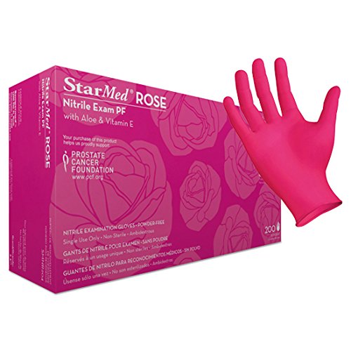 SempermedStarMed ROSE Nitrile Examination Gloves, Medium, 200 gloves/box