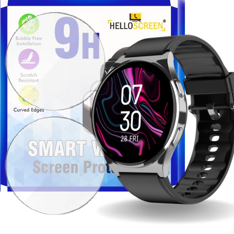 HELLOSCREEN Smartwatch Screen Protector Guard For Noise Nova (1.46" inch) (2 pack) - 9H Hardness, Unbreakable TPU Film (NOT A TEMPERED GLASS) (B0CKJ9L4C4) Amazon Price History, Amazon Price Tracker