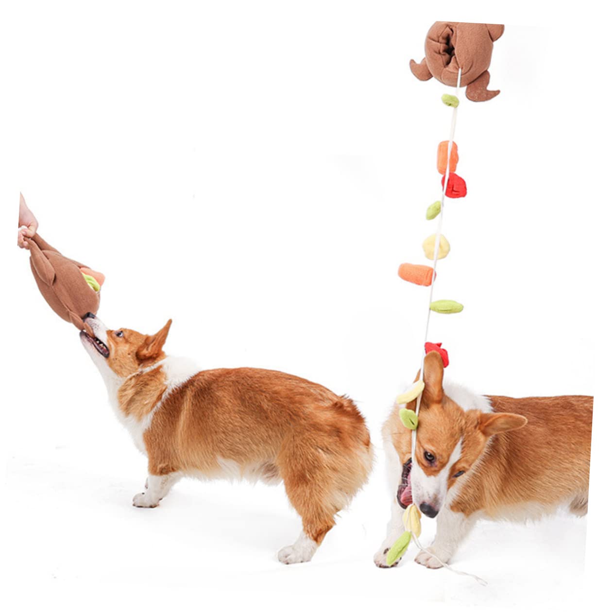 minkissy 2pièces Jouet Interactif pour Chien Forme De Dinde Jouet à Renifler Peluche pour Et pour Chiens pour Entraînement Mastication des Animaux De Compagnie