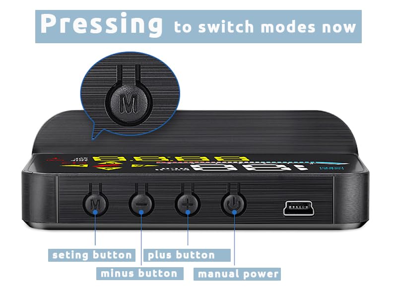 Miniatura 9 de Traecho Pantalla frontal para automóviles, velocímetro GPS, dispositivos de automóvil, pantalla MPH, fácil de instalar, pantalla HD OBD2 digital de