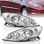 AJP Distributors Chrome Housing Clear Reflector Corner Signal OE Style Halogen Headlights Headlamps Bumper Lights Driving Lamps Assembly Pair Compatible/Replacement For Sienna 2006 2007 2008 2009 2010