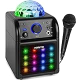 Bluetooth: Das mobile Karaoke System verfügt über Bluetooth, so dass Sie Ihre Lieblings-Musik von einem Tablet oder Smartphone über den Akku Lautsprecher abspielen können.