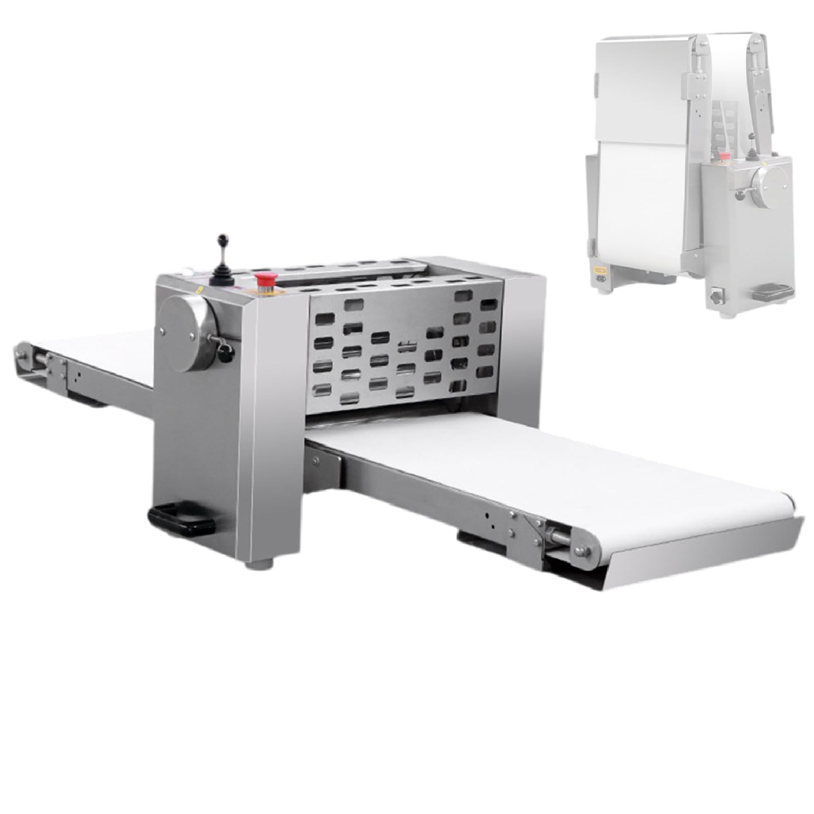 SENJINGHUA Dough Sheeter 12'' Reversible Dough Roller Machine, Croissant Danish Pastry Bakery Roller Puff Pastry Sheeter Foldable Dough Rolling Machine 0.04-1.38'',110V