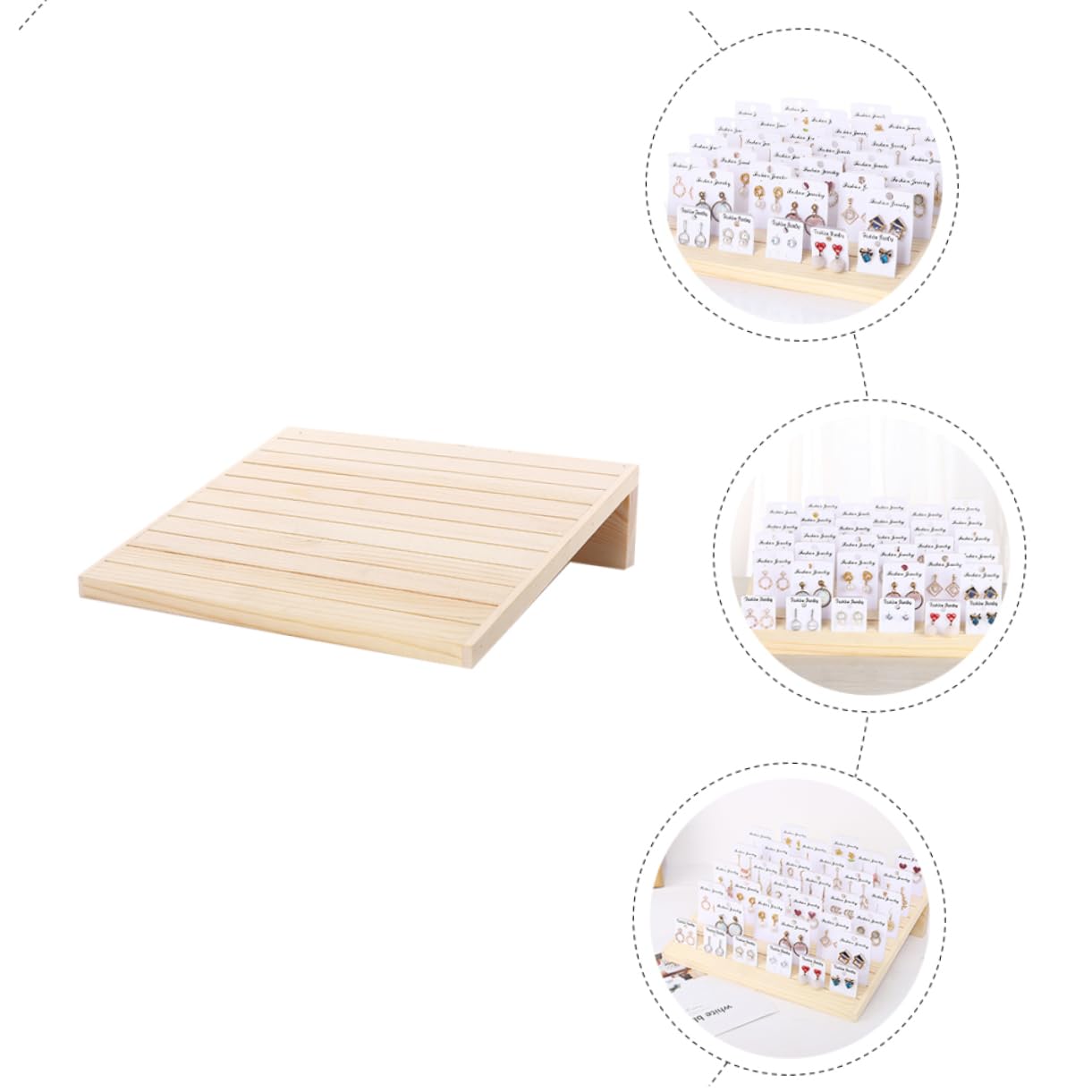 Healeved Espositore Per Orecchini in Legno Orecchini Toeletta Espositore Per Scrivania