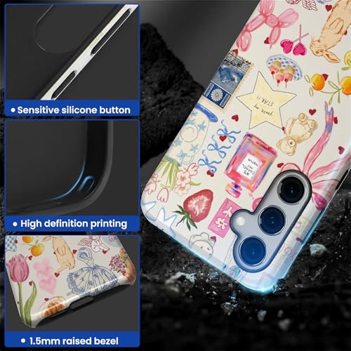 Coque Samsung Galaxy S24 DAIZAG motif patchwork mignon pour femme
