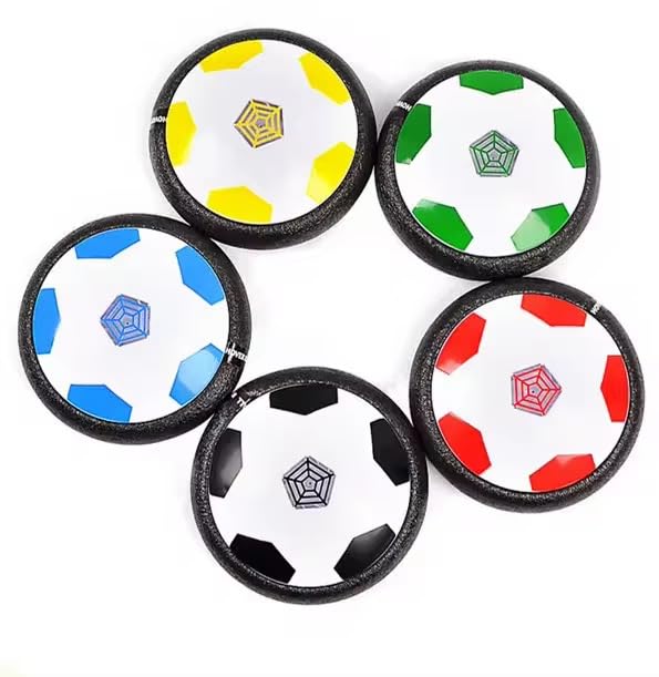 Image of Hover Football Indoor Floating Hoverball Soccer Air Football Smart Indoor Hover Football Electric Floating Air Ball with LED Lights Soft Foam Bumpers Toy Fun Toy for Boys Kids