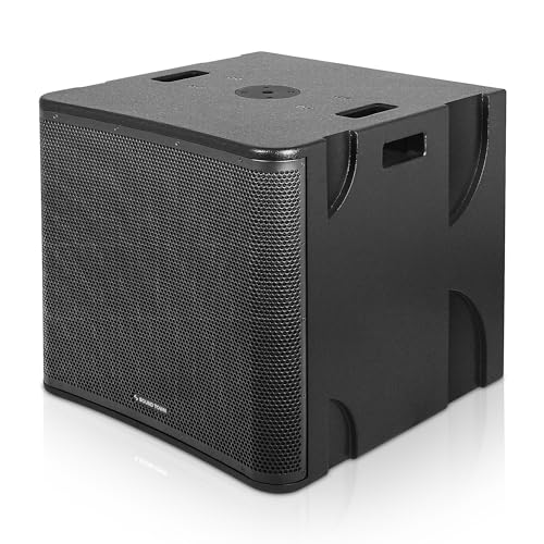 Image of Sound Town 18 inch 2400W Powered PA Subwoofer with Speaker Output, DSP, Birch Plywood, TWS Bluetooth, Black for Lounge, Club, Bar, Theater, Restaurant, Church (CARME-18SPW1.1)