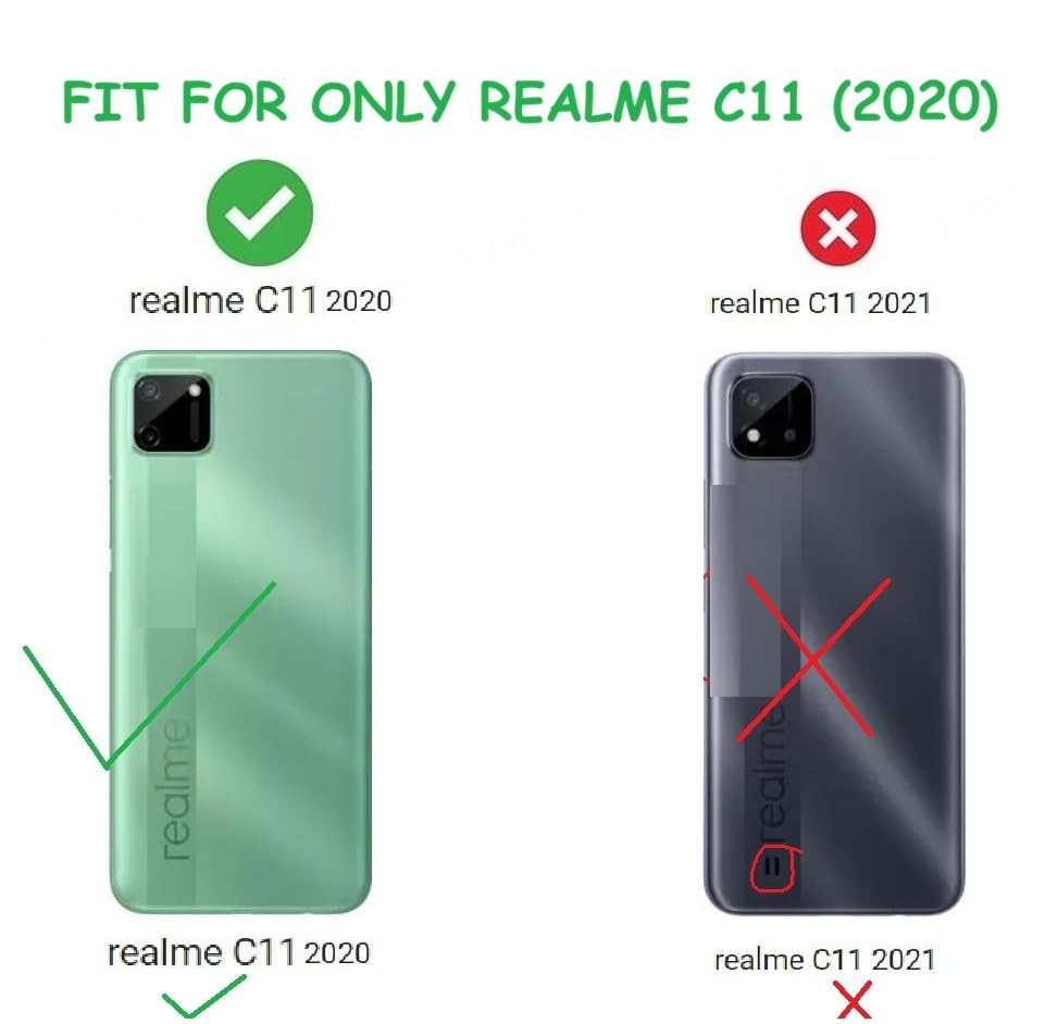 Image of Bintage Back Cover Compatible for Realme RMX2185 /Realme C11 | Cute Fun Ball | 3D Taddy Smiley Coffee | Milk Case | Full Body Protection - Black