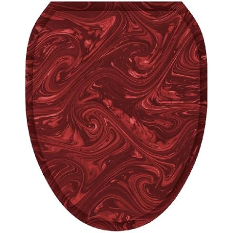 Toilet Tattoos, Toilet Seat Cover Decal,Bordeaux, Size Elongated Cover