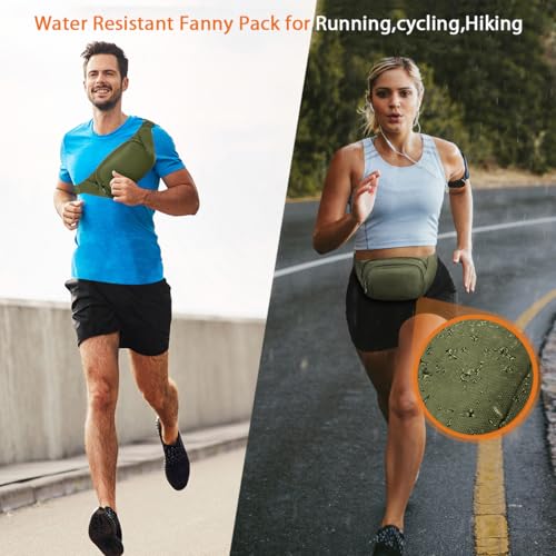 Image of Large Fanny Pack for Women Men - Syican Waist bag with 3-Zipper Pockets, Gifts for Enjoy Sports Traveling Workout Casual Hands-Free crossbody bags Fits MAX 7.9'' iPad & 6.6'' Phone