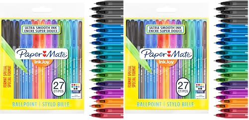 Paper Mate InkJoy 100ST stylos bille | pointe moyenne (1,0 mm) | couleurs assorties | lot de 54